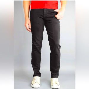 Neo Blue jean denim men’s 32 black stretchy zip fly pockets pants slim stretch*